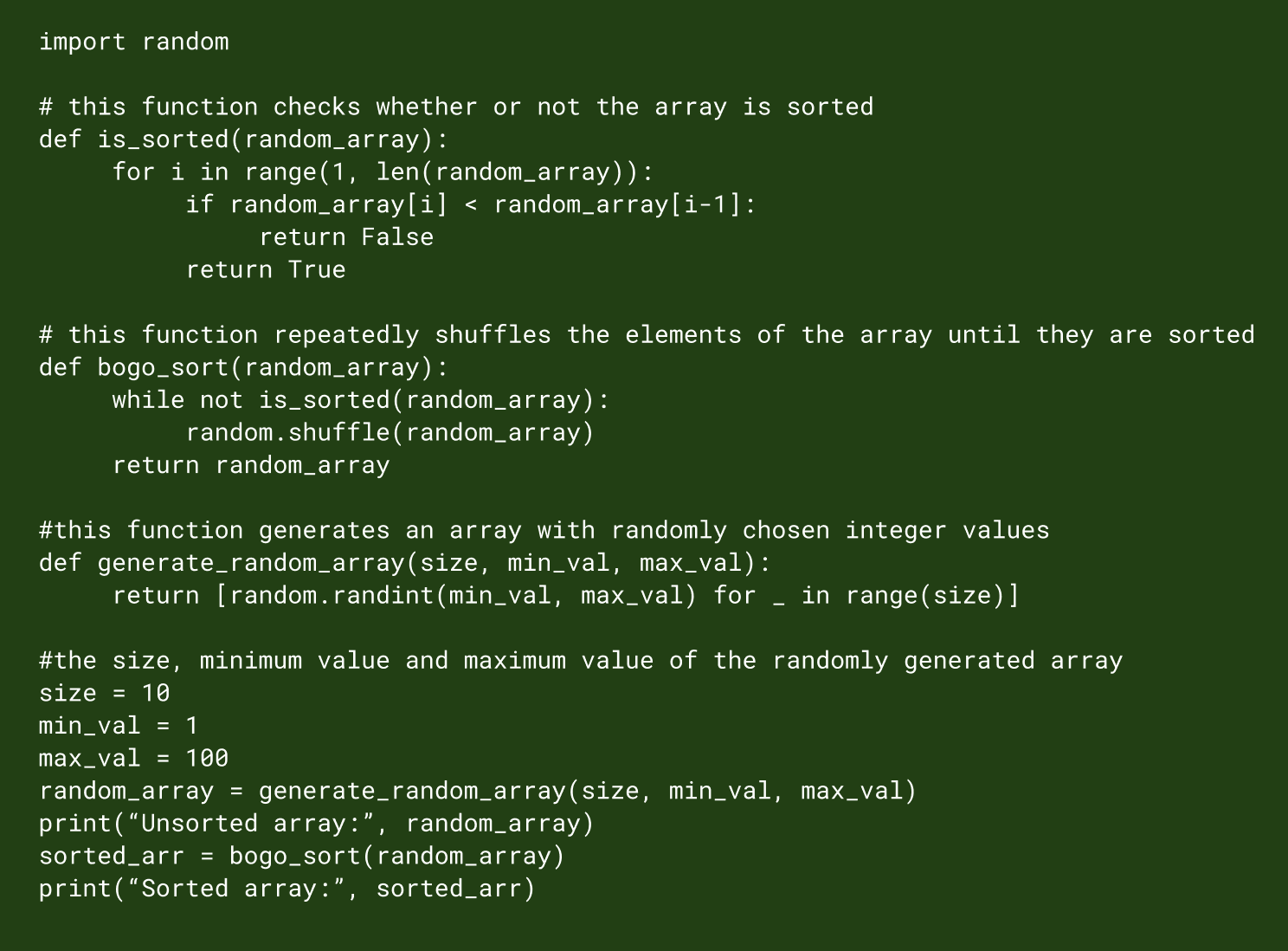 python implementation