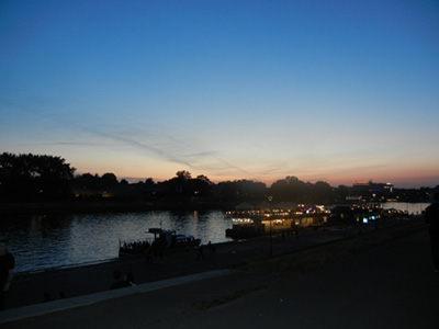 sunset photo with a water view